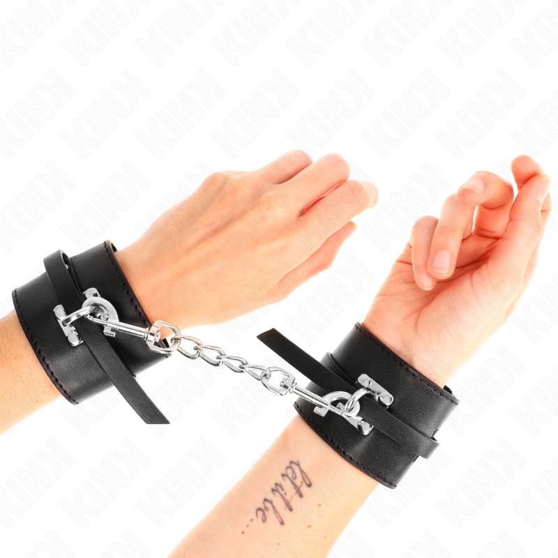Appui-Poignets BDSM Verrouillables Deluxe Ajustables Noir - Kink