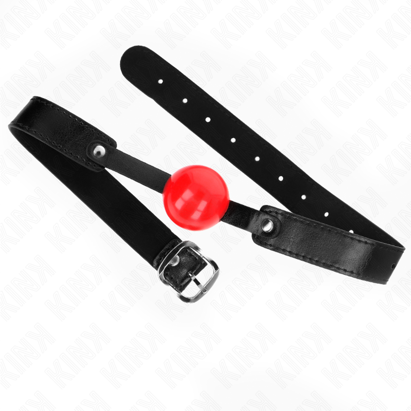 Bâillon Boule BDSM Balle Souple 4 cm Sangle Réglable 41-61 cm - Kink