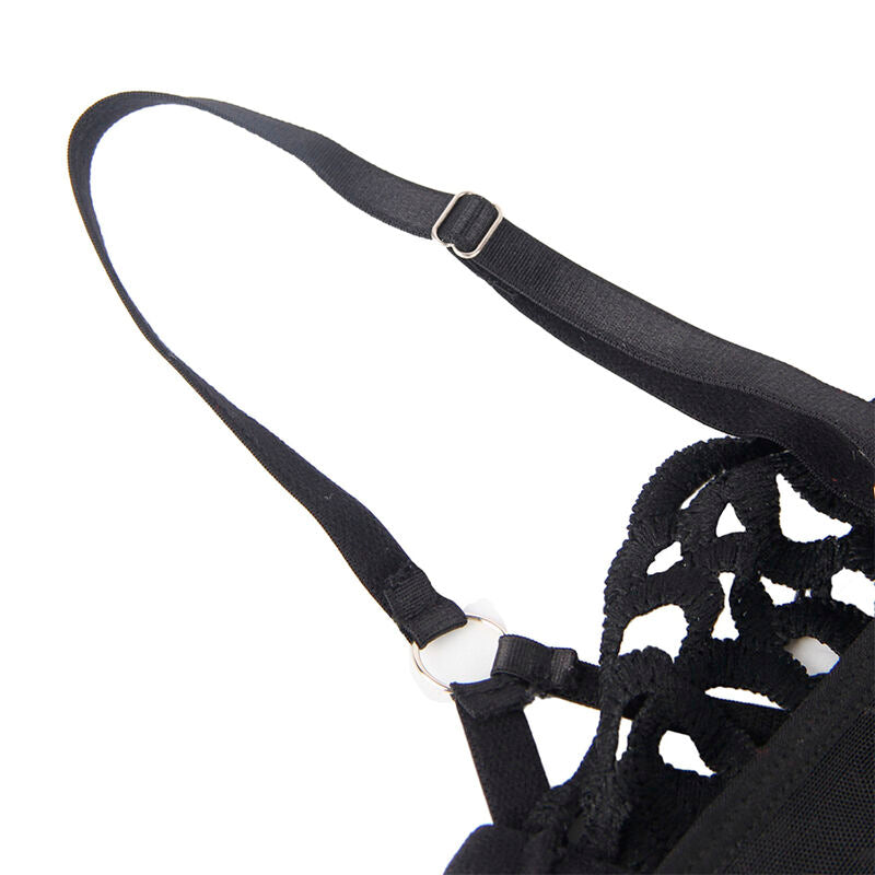 Body Sexy en Dentelle Noir Coupe Ajustée Taille S/M - Subblime