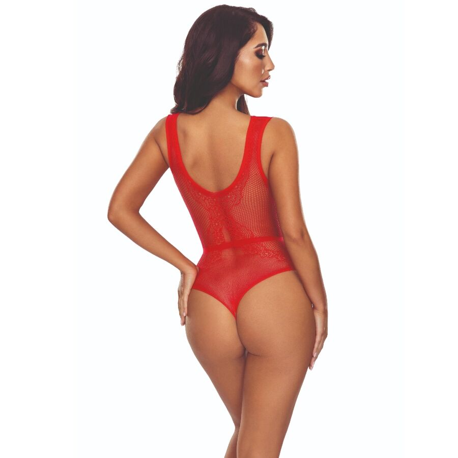 Bodystocking Résille BS115 Finitions Dentelle Intégral - Passion