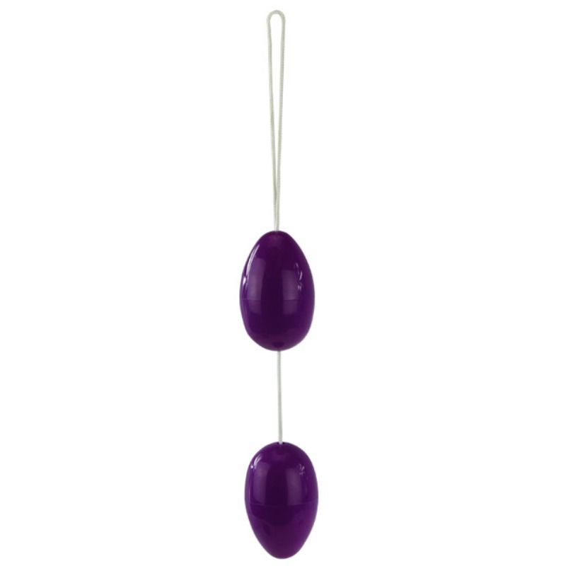 Boules Anales Twins Balls Cordon Nylon Effet Vibrant Lilas - Baile
