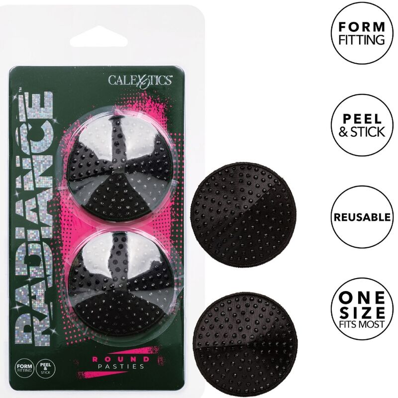 Cache-Tétons Radiance Bijou Forme Ronde Réutilisable Adhésif - CalExotics