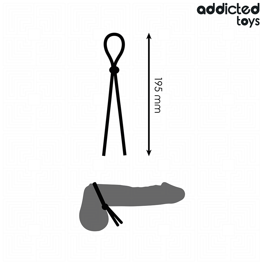 Cockring Corde Silicone à Boucle Unique Ajustable - Addicted Toys