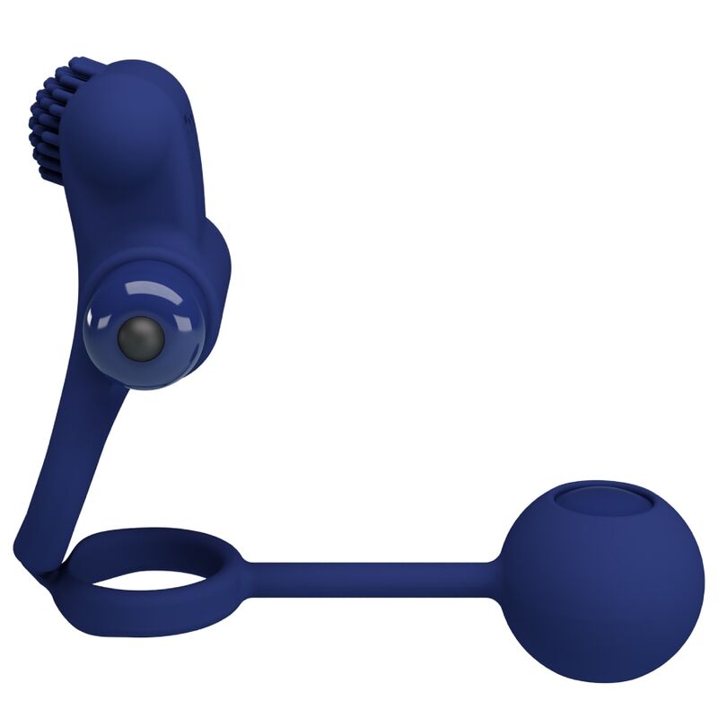 Cockring Double Anneau Vibrant Remington avec Stimulateur Clitoridien - Pretty Love