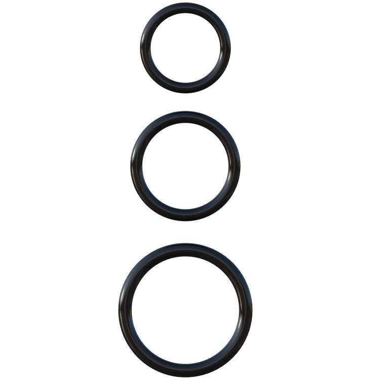 Cockring Set 3 Anneaux Stamina Silicone Extensible Débutant - Fantasy C-Ringz