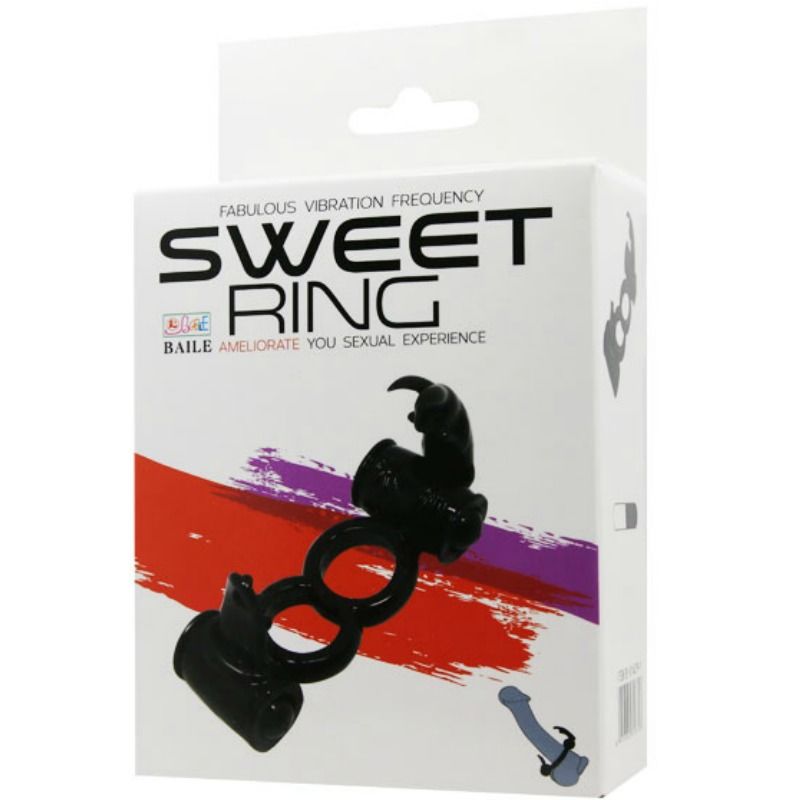 Cockring Vibrant Double Anneau Sweet Ring Stimulateur Clitoris Lapin - Baile