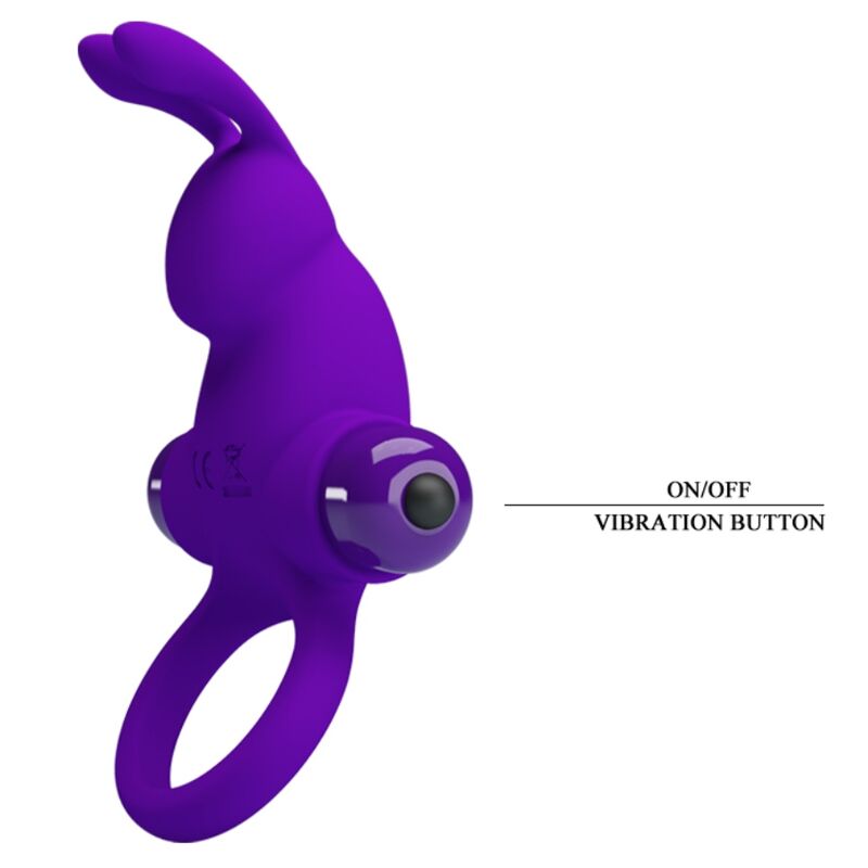 Cockring Vibrant Rabbit Stimulateur Clitoridien 10 Modes Silicone - Pretty Love