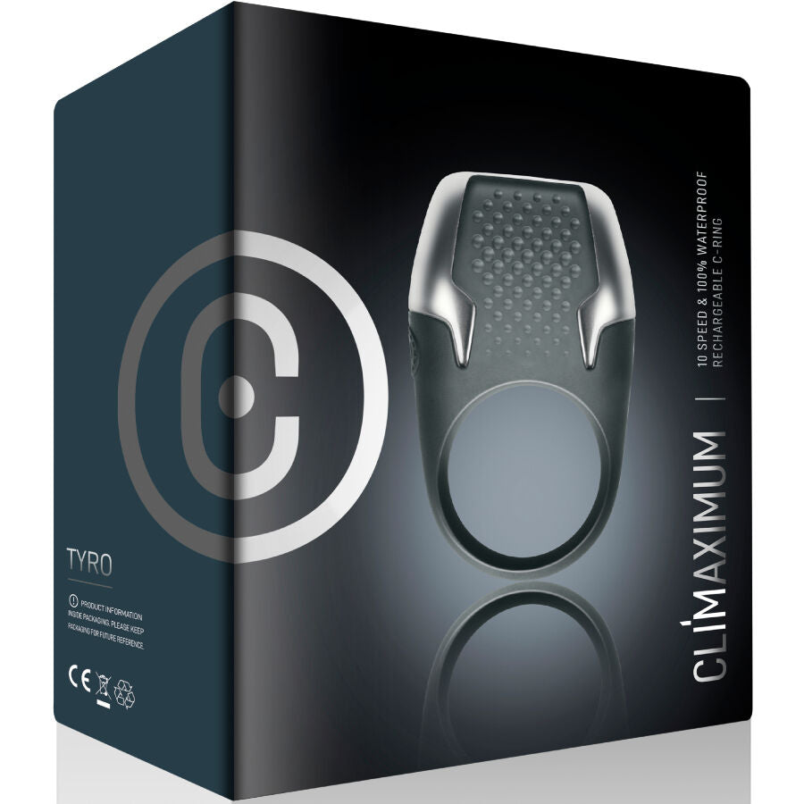 Cockring Vibrant Tyro 10 Vitesses LED Lumineux Rechargeable IPX7 - Climaximum