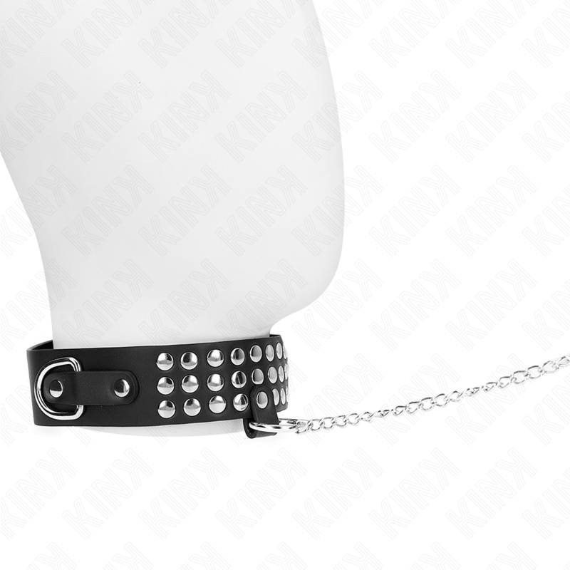 Collier BDSM avec Laisse Strass Réglable 37-42 cm - Kink