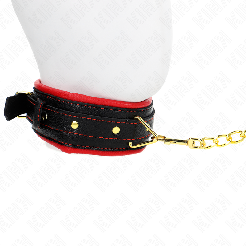 Collier BDSM Cuir Éponge Bracelet Réglable 37-54 cm - Kink