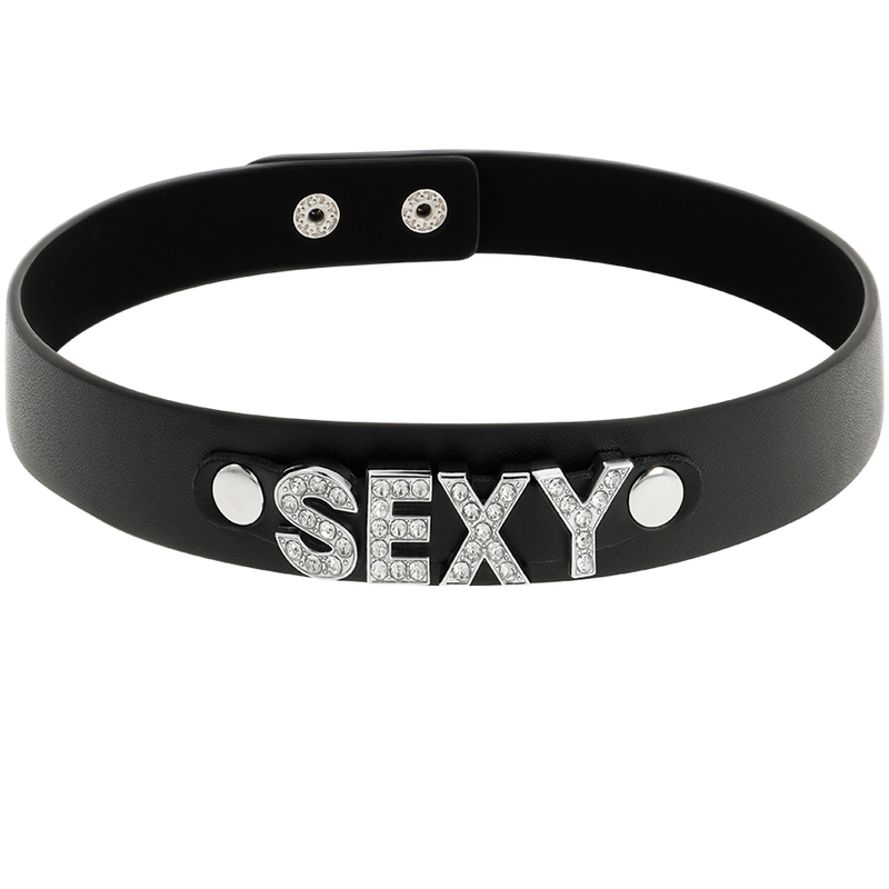 Collier Ras de Cou BDSM Chic Desire Cuir Végan Réglable - Coquette