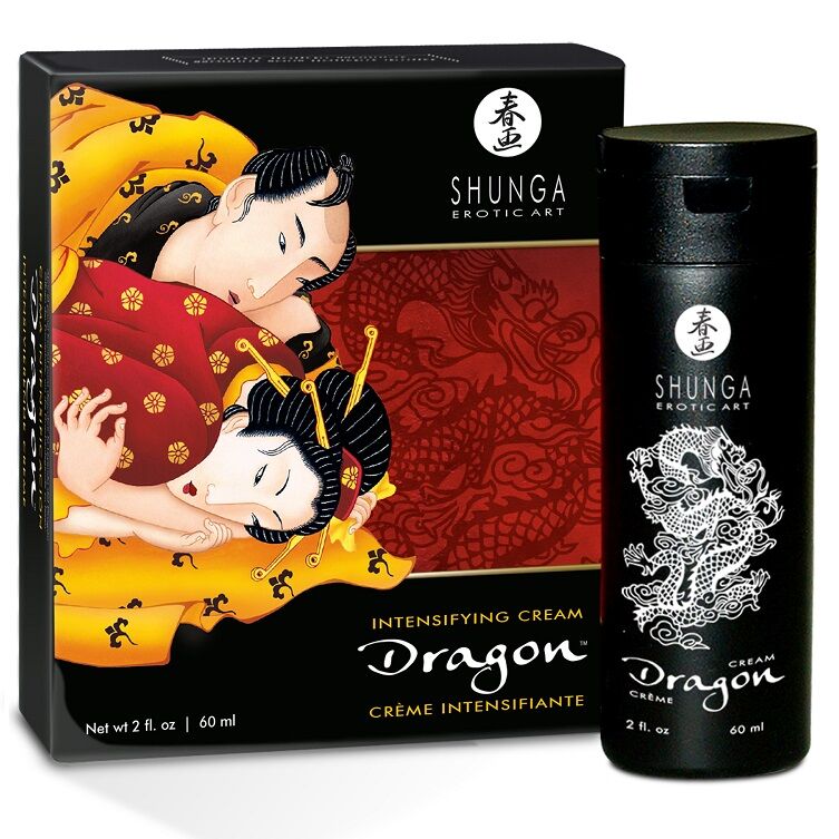 Crème Stimulante Érection Dragon Effet Feu-Glace Fraise Menthe 60 ml - Shunga