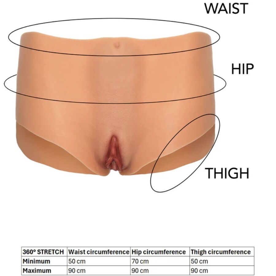Culotte Prothèse Vagin et Fesses Alter Ego Tunnel Texturé Taille M - Hidden Desire