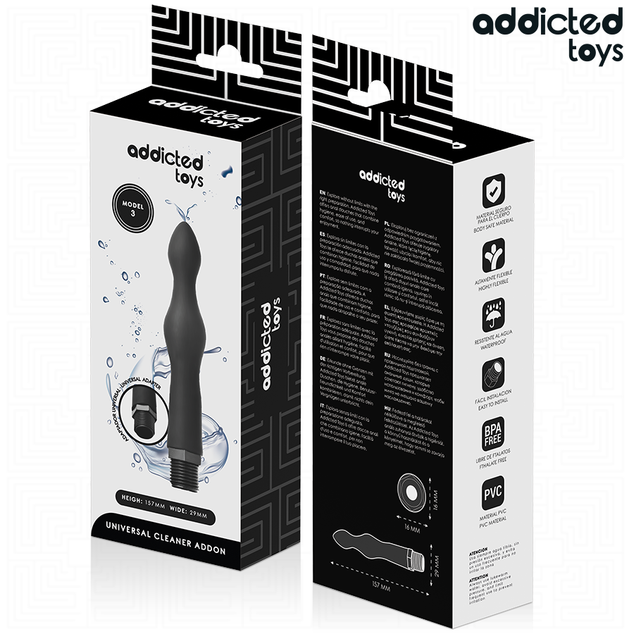 Douche Anale Adaptateur Universel Modèle 3 Silicone Souple - Addicted Toys