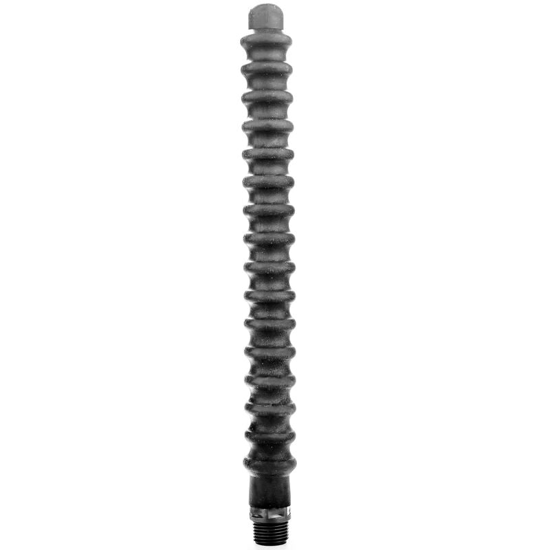 Douche Anale Mega Ripple Silicone Souple 28,5 cm Adaptateur Universel - All Black