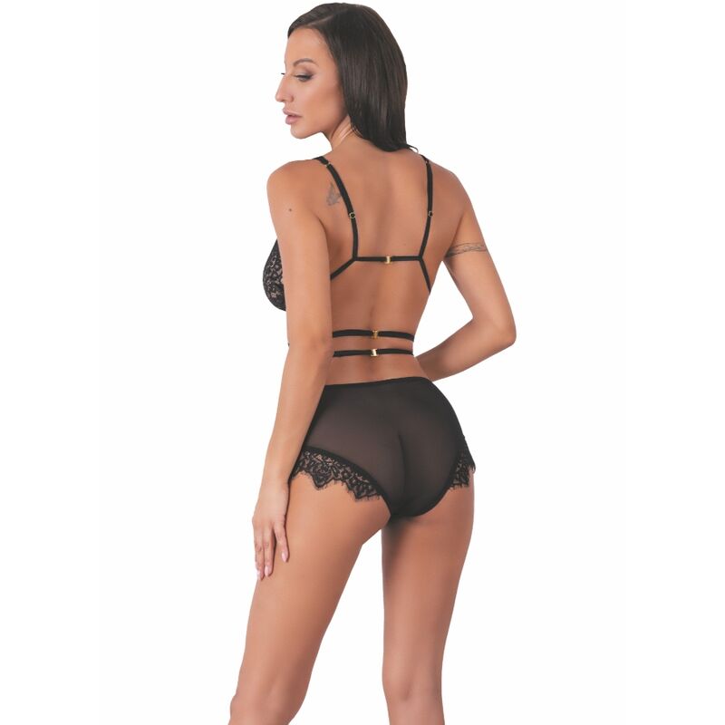 Ensemble Lingerie Soutien-Gorge et Culotte Drezna Dentelle Noir - Livco Corsetti