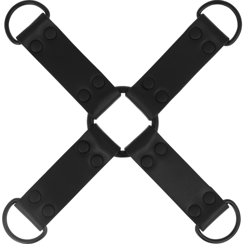 Entrave BDSM Mains et Pieds Cuir Végétalien Hogtie - Intense Fetish