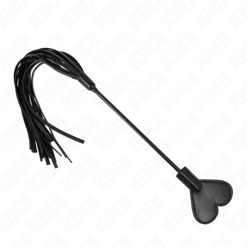 Fouet BDSM Manche en Forme de Cœur Cuir 35 cm - Kink
