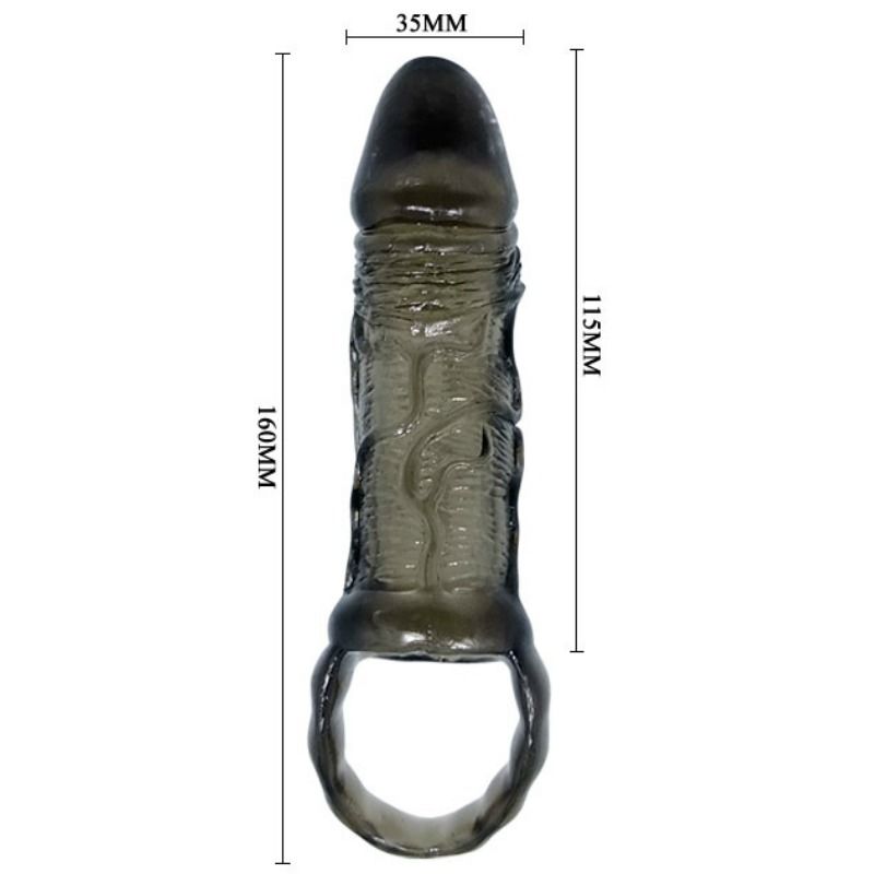 Gaine à Pénis Réaliste Sangle Testicules 11,5 cm TPR - Baile