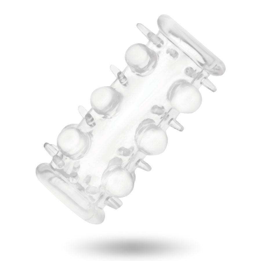 Gaine à Pénis Texturée Transparente Multi-Usages - Addicted Toys
