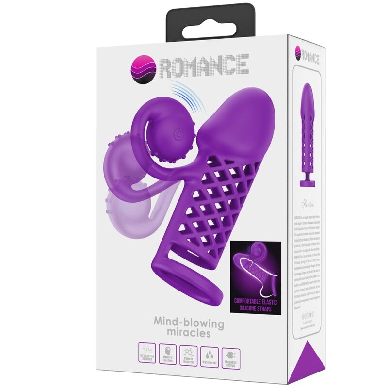Gaine à Pénis Vibrante Harden Tête Spiralée 10 Modes Rechargeable - Romance