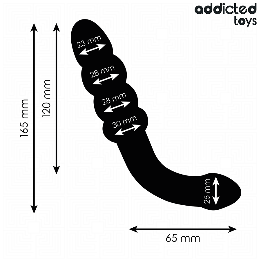Gode Anal Double Boules Progressives Silicone 16,5 cm - Addicted Toys