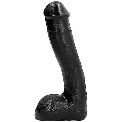 Gode Anal Réaliste Texture Ondulée 23 cm Noir - All Black