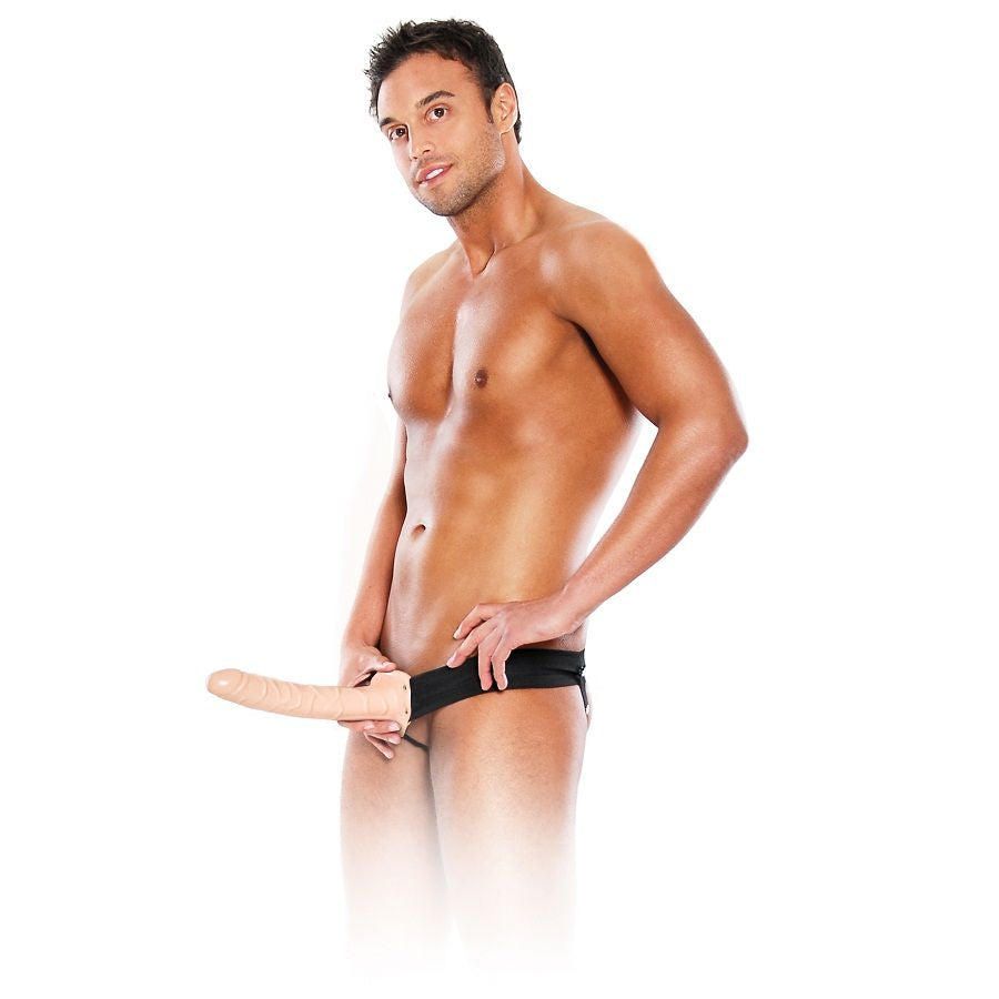 Gode Ceinture Creux Black Dream 25,4 cm Harnais Ajustable - Fetish Fantasy