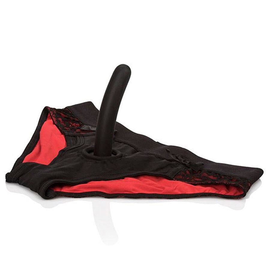 Gode Ceinture Culotte Pegging Scandal Rouge Gode Silicone L/XL - CalExotics