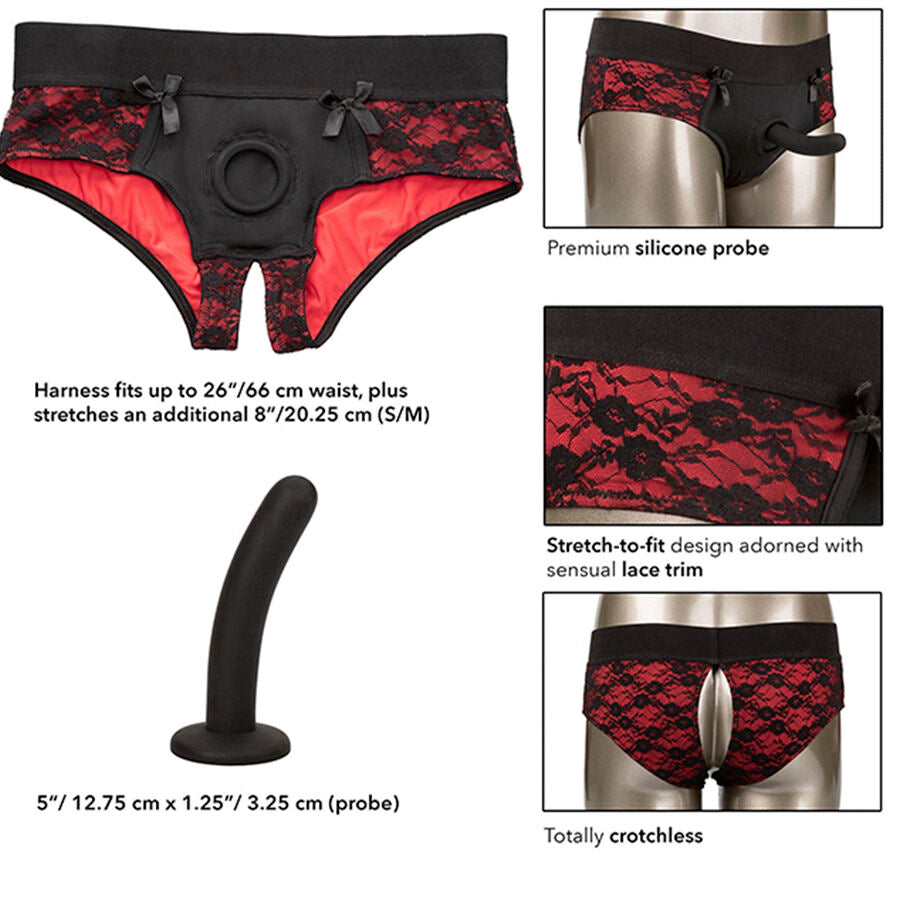 Gode Ceinture Féminin Scandal Culotte Sans Entrejambe 2 Tailles - CalExotics