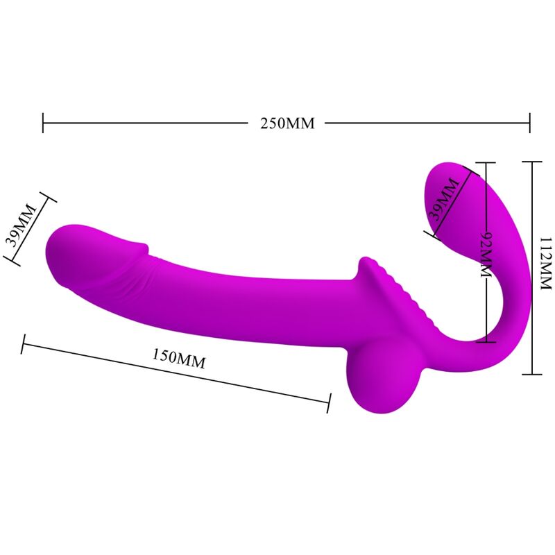 Gode Ceinture Sans Harnais Éjaculateur Kelpie Silicone Double Stimulation - Pretty Love