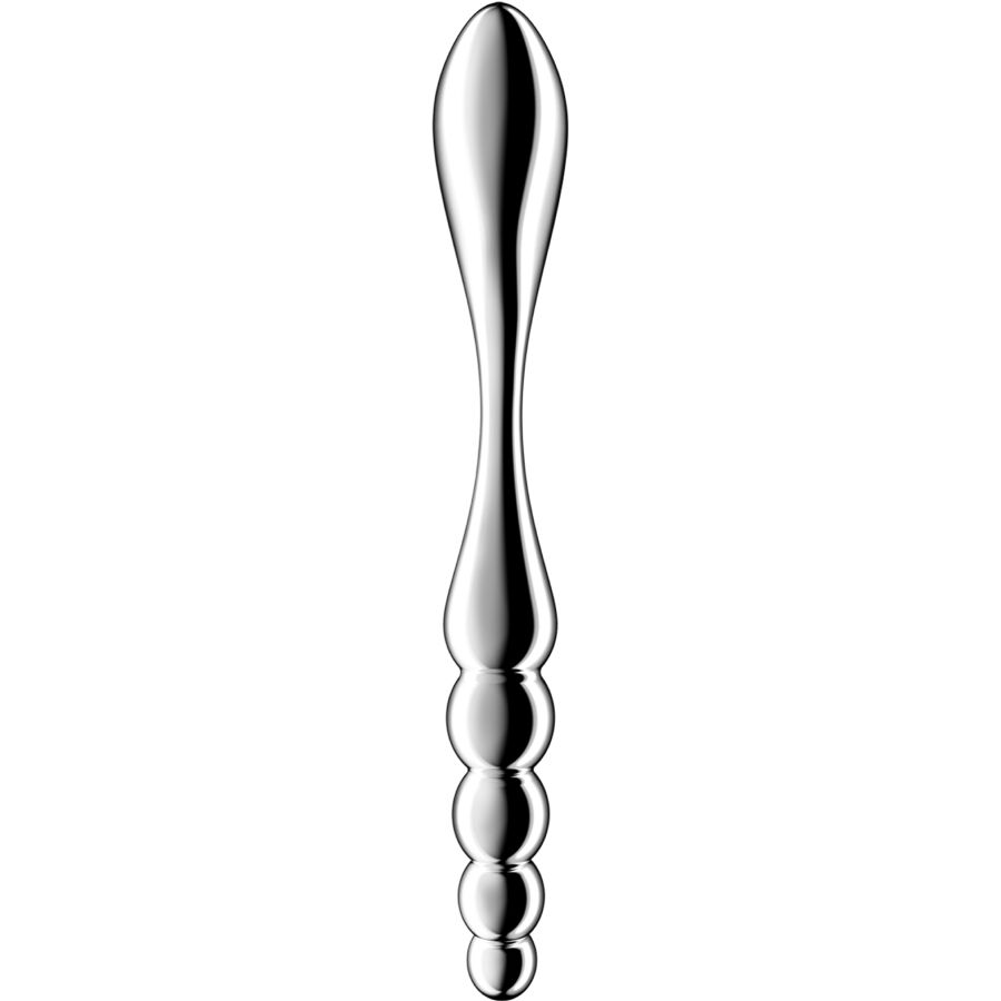 Gode Double Star Force 1 Acier Inoxydable Jeux de Température - Satisfyer