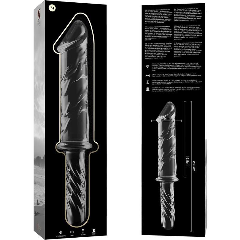 Gode en Verre Borosilicate Nebula Modèle 24 Clair 28,5 cm