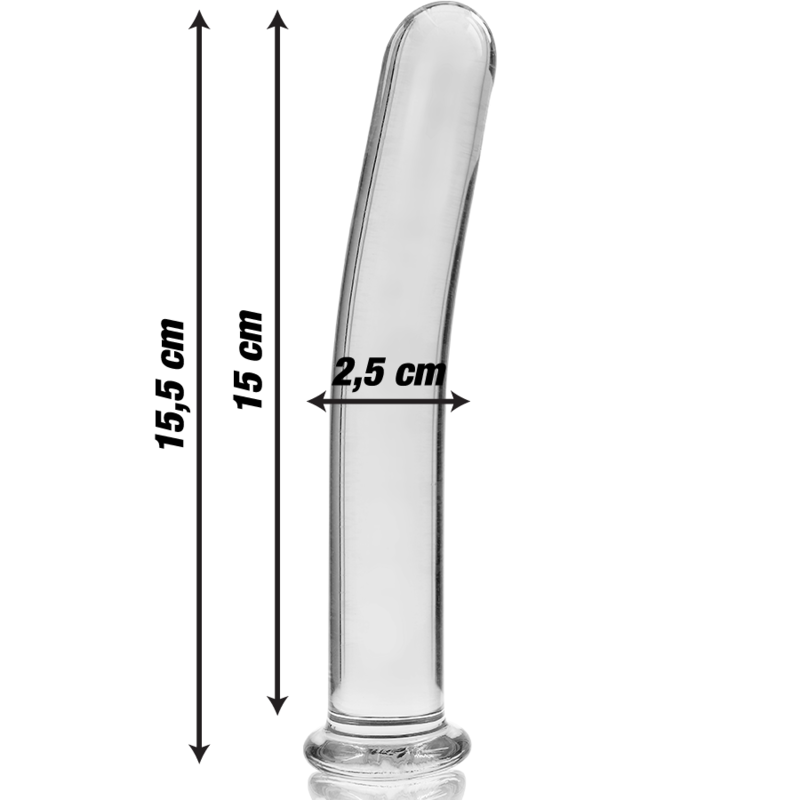 Gode en Verre Borosilicate Nebula Modèle 9 Clair 15.5 cm - Nebula Series By Ibiza