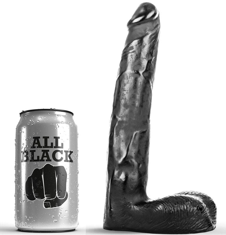 Gode Réaliste 21 cm Texturé Silicone Stimulation Intense - All Black
