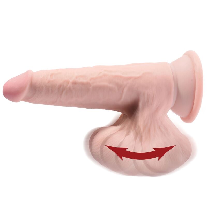 Gode Réaliste 3D Plus testicules Intégrées 15,2 cm - King Cock