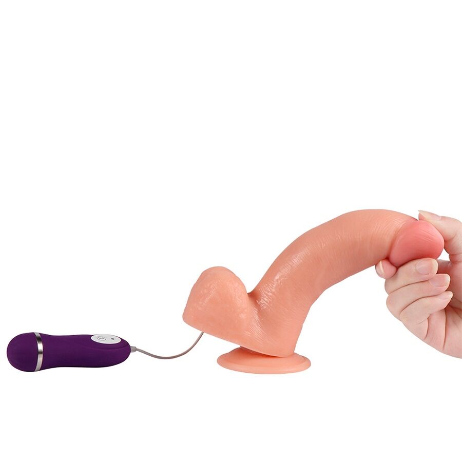 Gode Vibrant Réaliste Apolo Télécommandé 24,5 cm Rechargeable - Shequ
