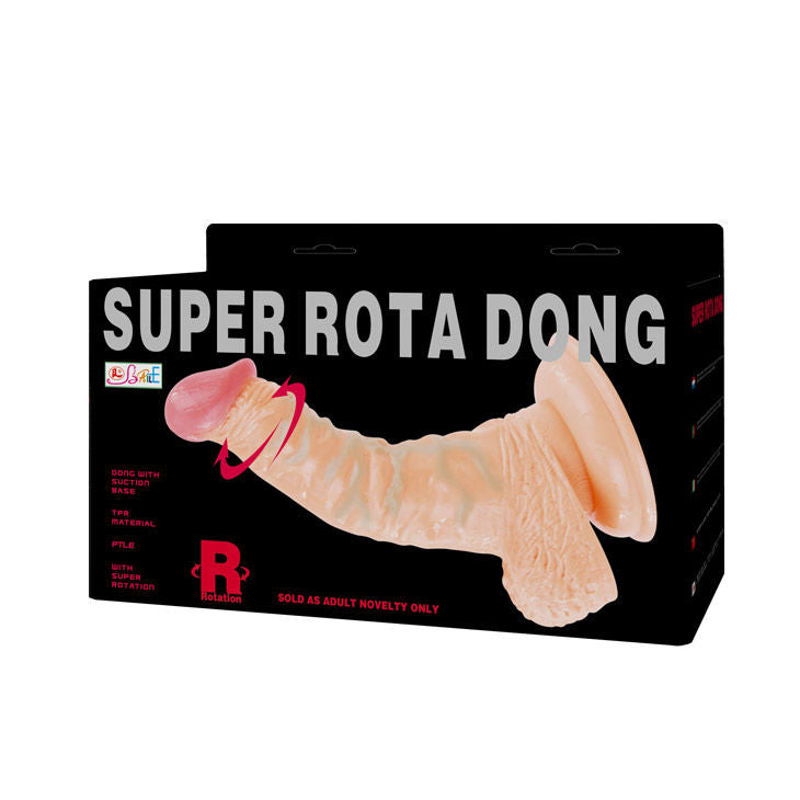 Gode Vibrant Rotatif Réaliste Super Rota Dong Ventouse 20,5 cm - Baile