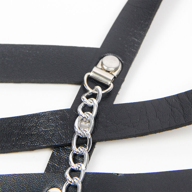 Harnais Corset Cuir Détail Chaîne Taille Unique - Subblime