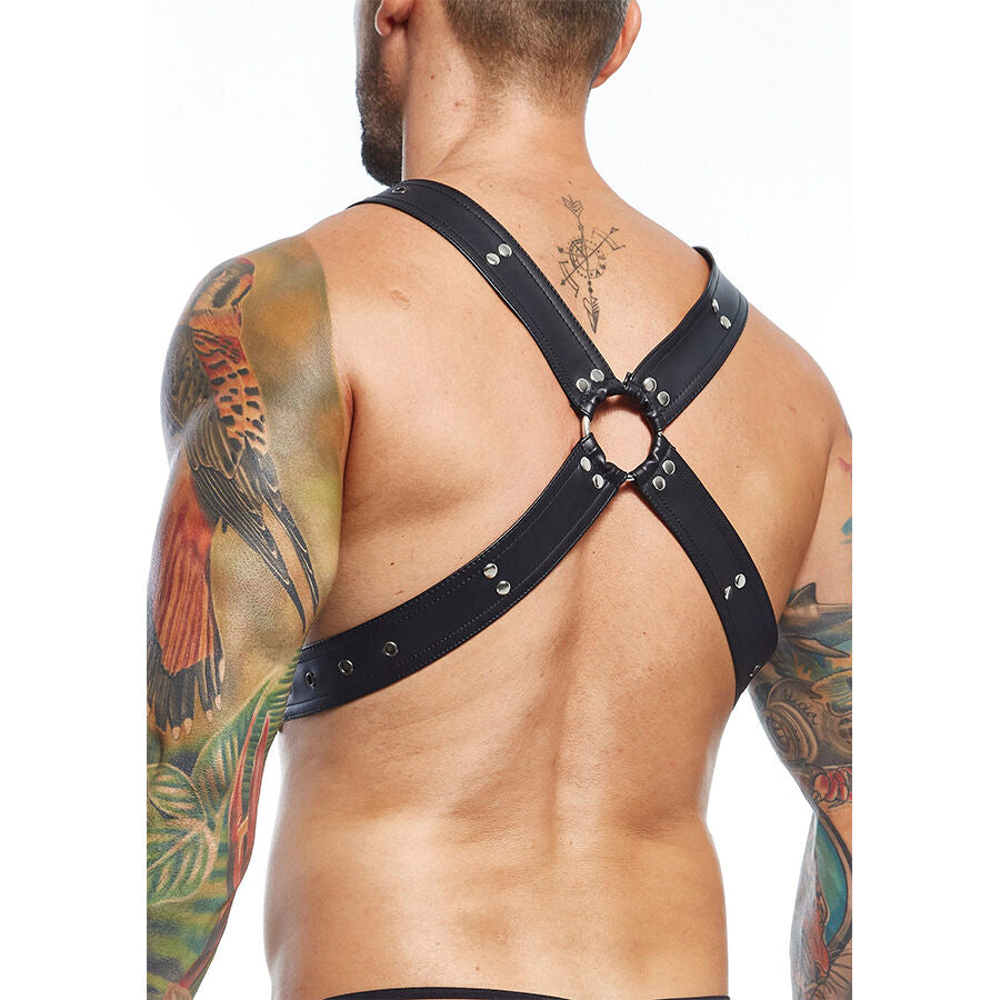 Harnais Homme Dngeon Cross Similicuir Croisé Taille Unique - Mob