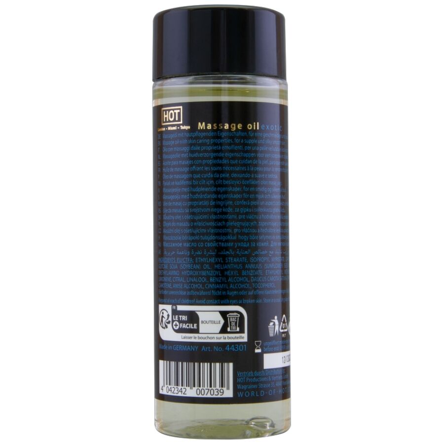 Huile de Massage Sensorielle au Jasmin Parfum Envoûtant 100 ml - Hot