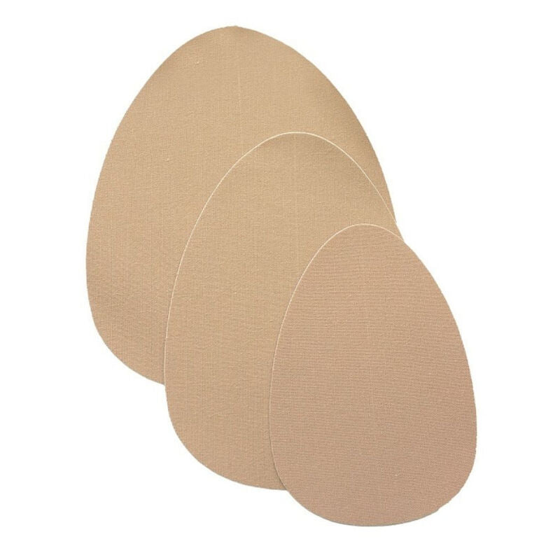 Trois coussinets remonte-seins Bye Bra en forme de goutte, du plus grand au plus petit
