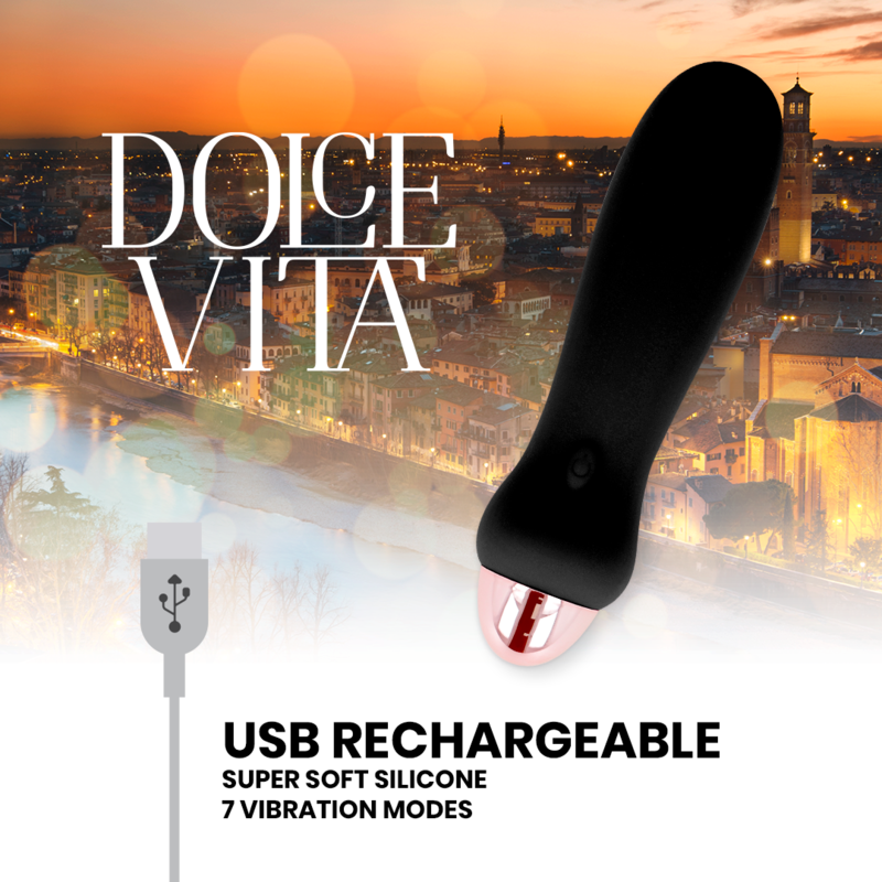 Vibromasseur Rechargeable Cinq - Silicone Doux 7 Vitesses - Dolce Vita