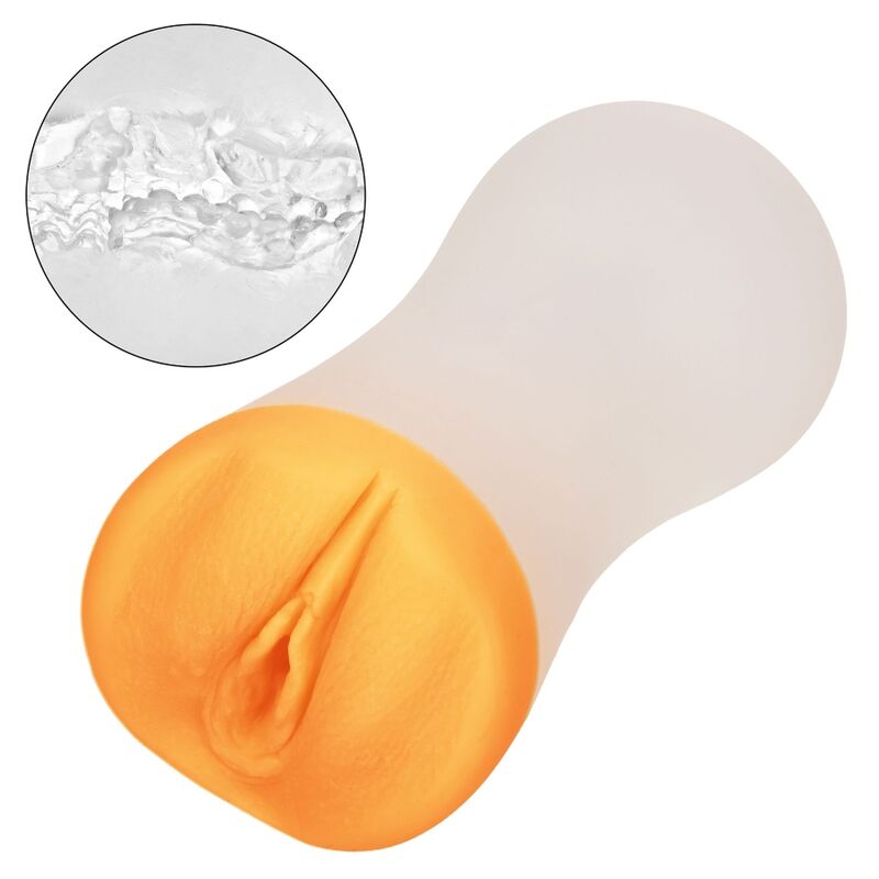 Masturbateur Texturé Profonde Poignée Double Densité Canal Nervuré - CalExotics