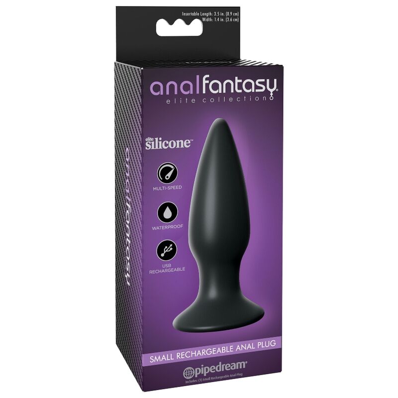 Plug Anal Vibrant Petit Format Rechargeable 10 Modes - Anal Fantasy Elite