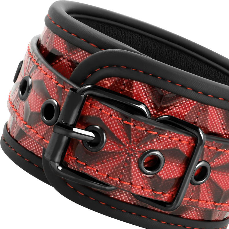 Entraves de Chevilles BDSM Premium Doublure Néoprène Rouge - Begme