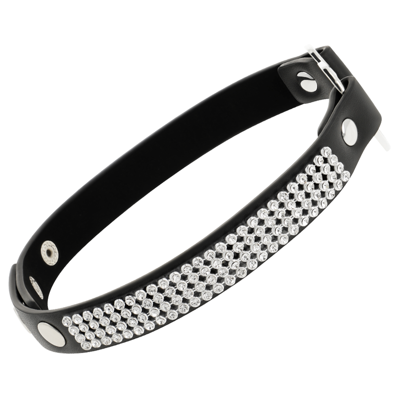 Collier BDSM Ras de Cou Cuir Vegan Pendentif Cœur Réglable - Coquette