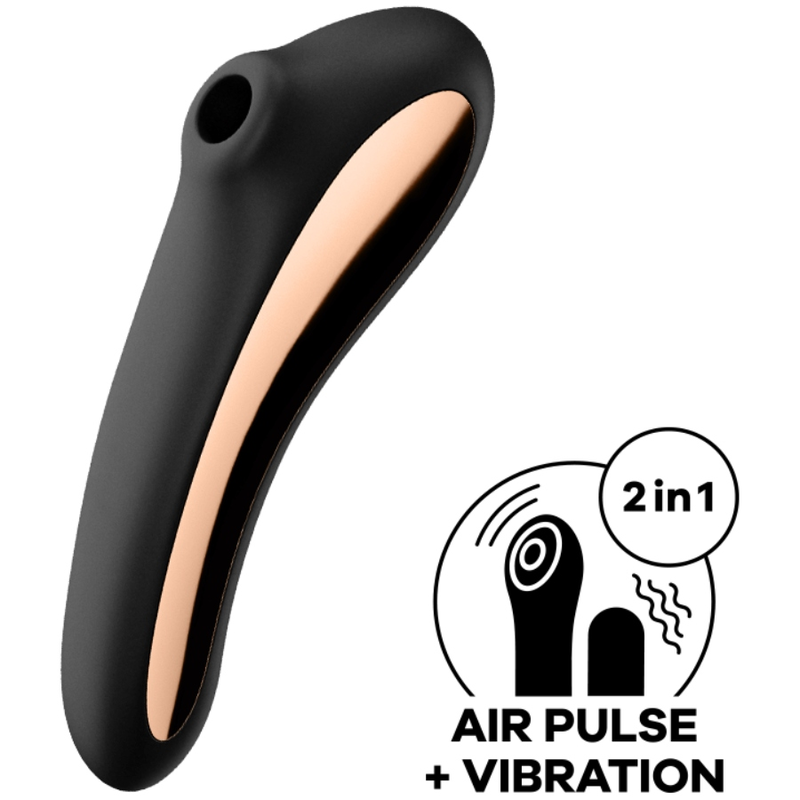 Stimulateur Clitoridien Dual Kiss Air Pulse Vibrations - Satisfyer