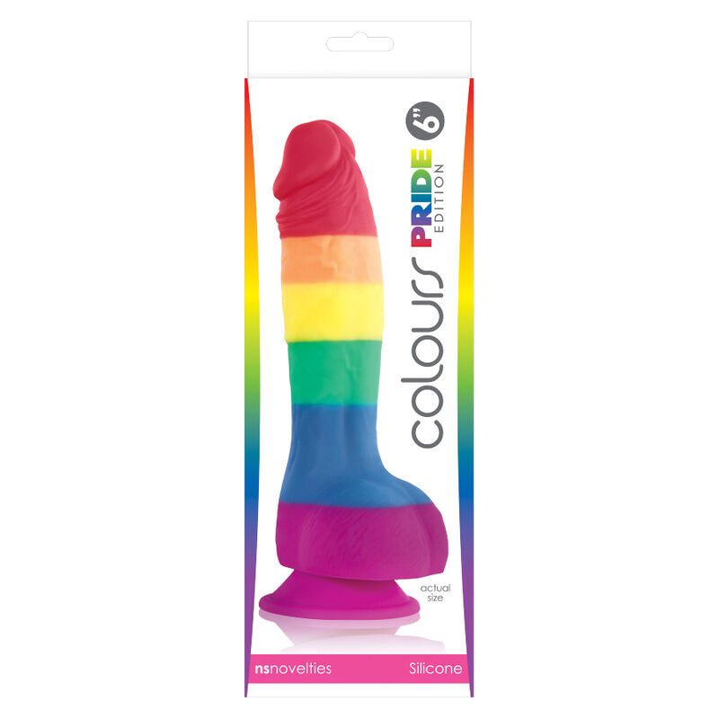 Gode Réaliste Drapeau LGBT Silicone 2 Tailles - Pride