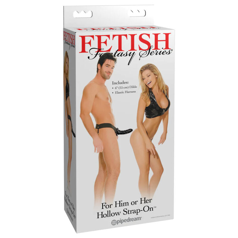Gode Ceinture Creux Black Dream 25,4 cm Harnais Ajustable - Fetish Fantasy